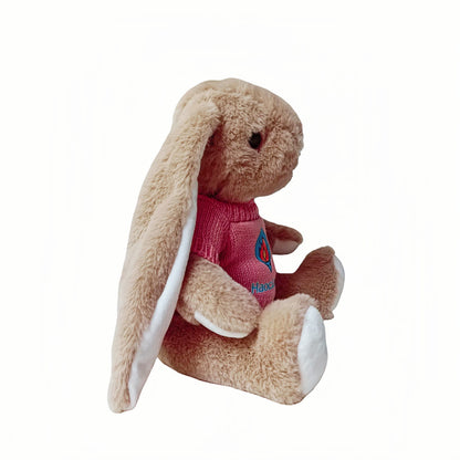 Customizable Plush Bunny with Branded Knit Sweater - Premium Corporate Gift & Promotional Mascot for Online Stores, Car Dealerships, and Event Giveaways